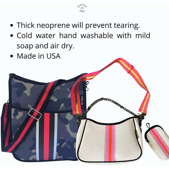 Neoprene Crossbody Purse Women Women's Adjustable Detachable Straps Use - Picture 7 of 8